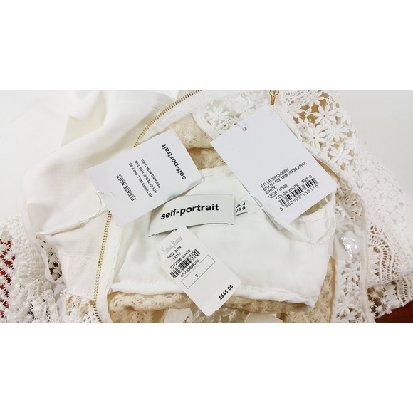 SELF-PORTRAIT Bellis Lace Frilled Sleeves Mini - Picture 4 of 8